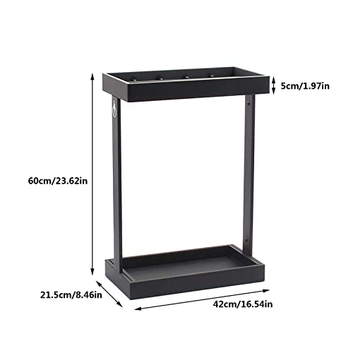 Paragüero para interior de metal rectangular que evita charcos en el suelo de la oficina 8