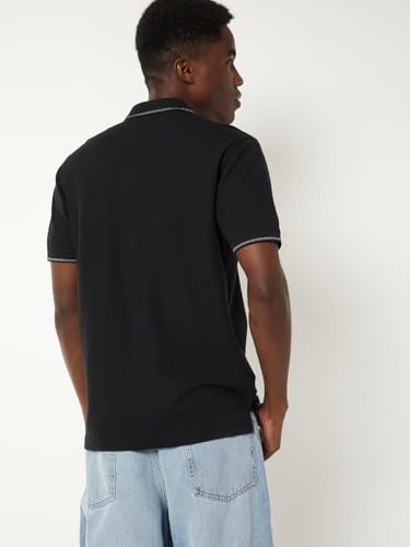 Image of Max Men's Polycotton Half Sleeves Regular Fit Solid Polo T-Shirt
