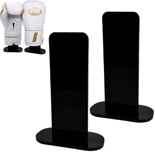 LITAITAI Black Boxing Glove Display Case,Boxing Gloves Stand Holder,Acrylic Boxing Glove Holder,Boxing Gloves Display Stand,Baseball Glove Display Rack (1 Pack)