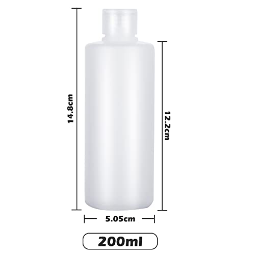 MFUOE 2Pcs 200ml Travel Bottles with Flip Cap Empty Plastic Soft Tube Squeeze Bottle Reusable Cosmetic Bottles for Lotion Toiletries Shampoo - Image 2