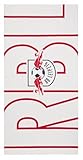 RB Leipzig Duschtuch - Dynamic - Weiß | 90 x 180 cm Badetuch | Strandtuch RBL