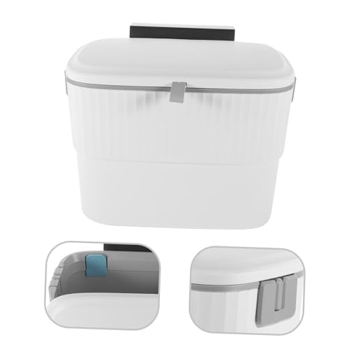 Caneca de basura rectangular blanca colgante de 7 L miniatura 4