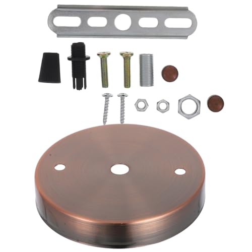 GALPADA Ceiling Light Canopy Kit Red Bronze Chassis Replacement Plate for Pendant Fixtures Secure Mounting and Elegant Design for DIY Ceiling Fan Covers and Wall Lights