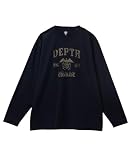[ティーグラフィックス] Tシャツ ロンT メンズ 長袖 綿混 ロゴ クルーネック カットソー ユニセックス トップス ブラック:L