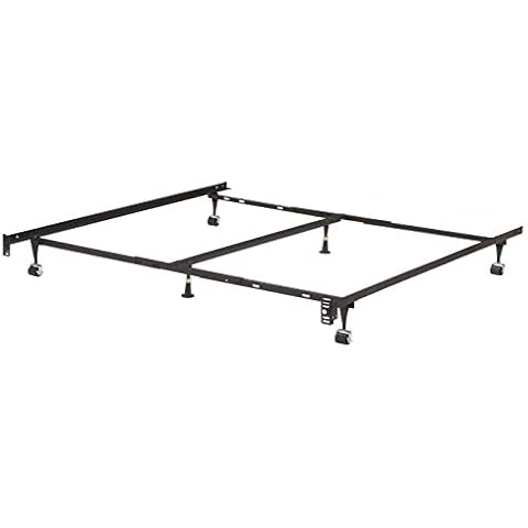 Heavy Duty 6-Leg Adjustable Universal Twin/Full/Queen/King Metal Bed Frame Cover