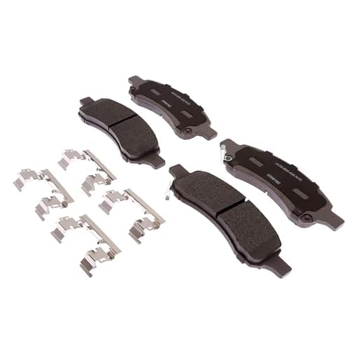 ACDelco Silver Front Brake Pad Set with Clips 14D1169ACHF1 | GM 19387593 Ceramic Front Brake Pads for Select Buick Enclave, Chevy Traverse, GMC Acadia, Saturn Outlook and more