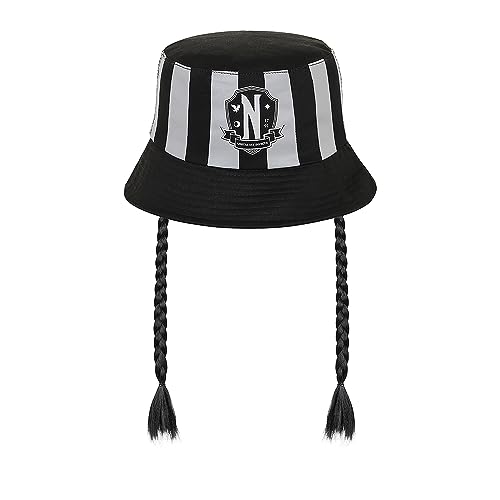 Wednesday Braid Children's Bucket Hat, Black, Black, Taille unique, Bucket Braid Beanie3