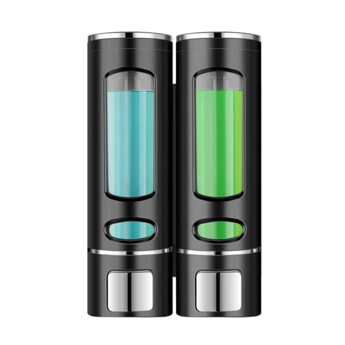 Image of Hand Liquid Soap Dispenser Wall Mounted, 400ml Bathroom Shower Dispenser, Shower Pump Dispenser and Organizer for Bathroom Kitchen Hotel, Refillable Liquid Lotion Soap Dispenser (2Pcs)