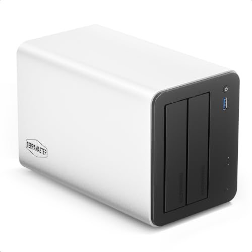 Image of TERRAMASTER F2-425 Plus NAS Storage - 2Bay Intel N150 Quad-Core CPU, 8GB RAM DDR5, 5GbE LAN x 2, M.2 Slot x 3, Network Attached Storage for Teamwork, Multimedia Server (Diskless)