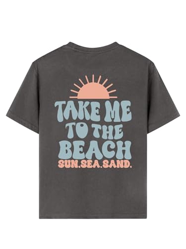 GORGLITTER Girl's T Shirts Graphic Oversized Cute Short Sleeve Drop Shoulder Loose Trendy Vacation Tee Tops