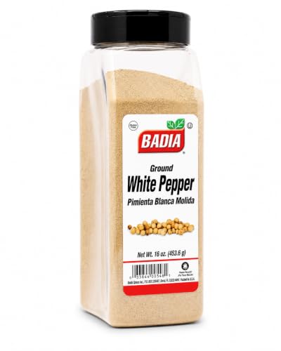 Badia Ground White Pepper, 16 oz – Smooth Fine Pepper Season...