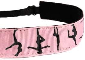 Mavi Bandz Adjustable Non-Slip Fitness Headbands Gymnastics Tumbling - Gymnast Pink