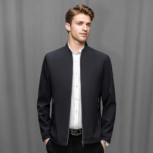 Separatelypm Jacket, Men's Standing Collar Zipper Casual Jacket, Business Long Sleeve Slim Jackets3