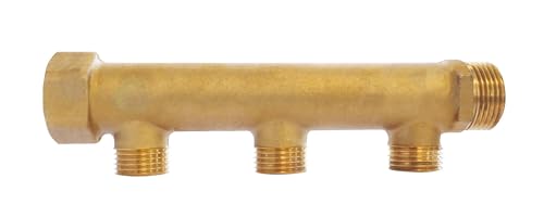 SOMATHERM FOR YOU - bronce colector - 3 salidas masculina 15/21-20/27 femeninas de entrada - salida Buck 20/27