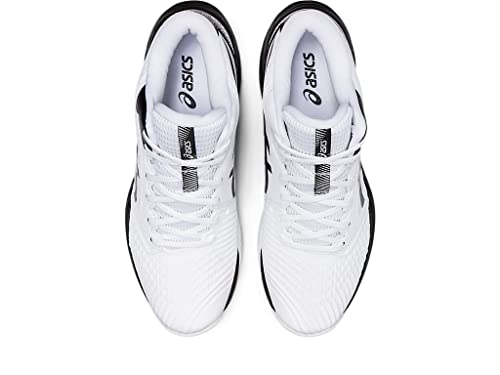 ASICS ASICS Men's Netburner Ballistic FlyteFoam Mid Top 3 Volleyball Shoes, 15, White/Black