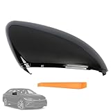 Magimaker Right Passenger Side Mirror Cap Cover Compatible with Volkswagen Jetta 2019 2020 2021 2022 2023 2024 2025 Exterior Door Rearview Mirror Covers Replacement Without Turn Signals