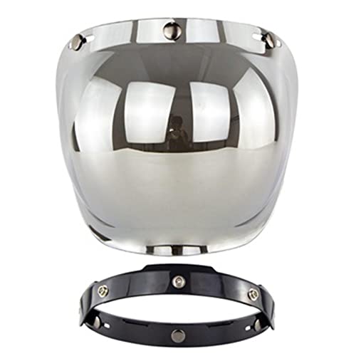 TRENDYNEST Motorcycle 3 Snap Lens Shield Silver - Image 5