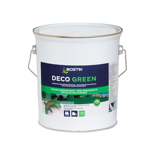 BOSTIK Deco Green Adhesivo para Césped Artificial, Verde - Pegado Permanente, Resiste Humedad y Altas Temperaturas, Fácil Aplicación, en Gran Cantidad de Soportes, Monocomponente Listo para Usar, 4 kg