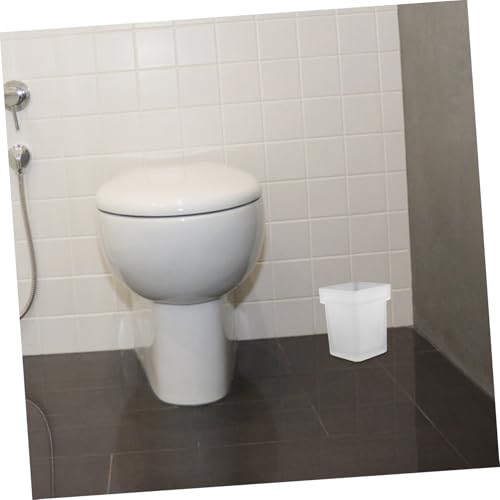 Porte-Brosse WC Céramique Carré | Accessoire de Rangement Compact - 6