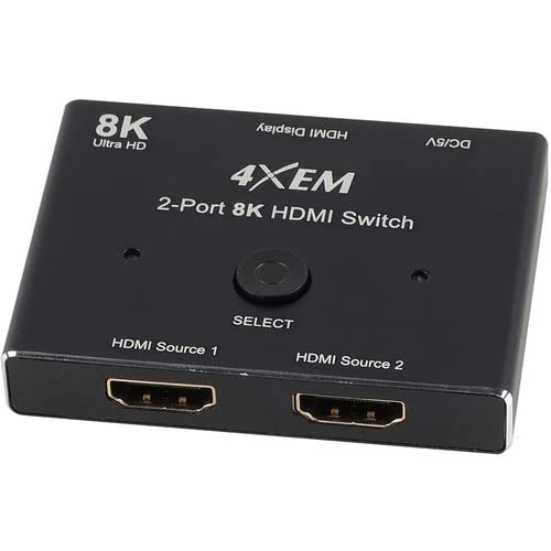 4xem 4X8KW003 8k Hdmi2.1 High Speed 49gbps Cabl Switch 2in 1out 8k 60hz 4k 120hz