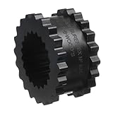 QUARKZMAN Kupplungsmuffe Elastomer 6JE Zahnradmuffe Kupplungseinsatz Solides Design Nitrilkautschuk 2.15" ID x 3.74" OD x 1.87" Elastomerlänge