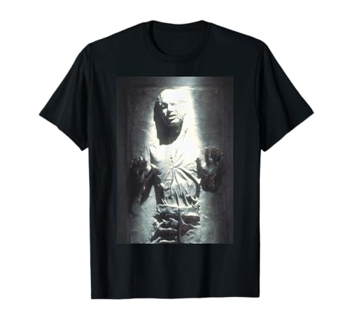 T-shirt Star Wars Han Solo Carbonite imprimé affiche de film geek en coton noir