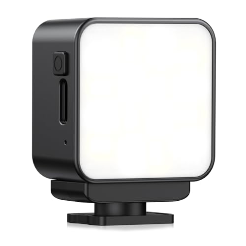 VRIG LED�r�f�I���C�g���^ �B�e�p���C�g �~�j���C�g ���C�}�O�l�b�g 3000K-6000K�F���x 3�i�K���� Type-C�[�d�� �R�[���h�V���[�t�� �y�� �R���p�N�g�T�C�Y Action3/Action4/Action5 pro/Pocket3/�J