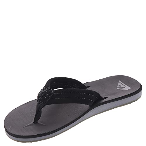 Image of Quiksilver Carver Suede Flip Flops for Men, Arch Support Athletic Mens Sandals, Thong Mens Slides