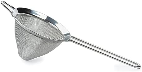 RSVP International Endurance Kitchen Collection, Stainless Steel Fine Mesh Conical Sieve/Colander, Multi-Purpose for Cooking, Baking, Loose Leaf Tea, Bar Strainer Cocktails, 3.5-Inch