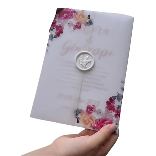 Papier vélin à motifs floraux pour sublimer chaque invitation de mariage rustique