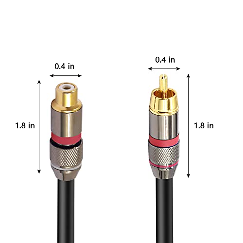 Cable divisor RCA hembra a doble RCA macho Y para conectar subwoofers 3
