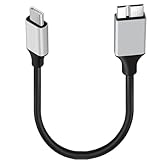 Micro B zu USB C Festplattenkabel, Typ C zu USB 3.0 Micro B Verlängerungskabel Kompatibel mit WD Elements, Seagate Expansion, Toshiba, Samsung M3, Galaxy S5, LaCie, Maxtor