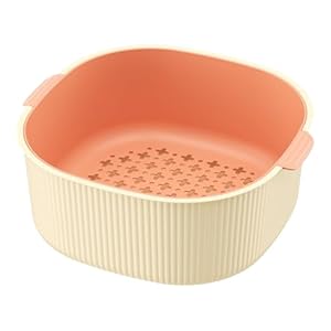 Colander Colander – Colander – Colander da cucina multiuso con fori di scarico per scolare la pasta, lavare e, cestello per lavastoviglie a doppio strato