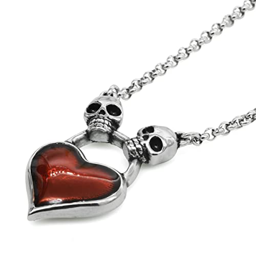 Controse Skull Heart Necklace - Pure Hearts Will Find You4