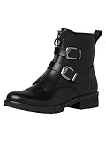 Tamaris Damen Stiefeletten, Frauen Biker Boots,TOUCHit-Fußbett,flach,Boots,Stiefel,Bootee,Booties,halbstiefel,Kurzstiefel,Black MATT,39 EU / 5.5 UK