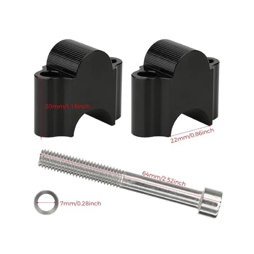 Abrazadera manillar moto universal de aluminio para elevar tija de 22-28 mm 3