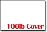 Blank White 4x6 Cardstock for Index or Flash Cards - Heavy, Thick 100lb Cover 14pt Paper (50 Pack)