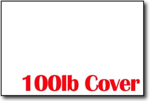 Blank White 4x6 Cardstock for Index or Flash Cards - Heavy, Thick 100lb Cover 14pt Paper (50 Pack)