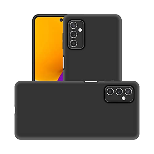 Image of Case Creation Liquid TPU Silicone Cover for Samsung M52 5G Soft Case,Anti-Dirty Slim Case Frosted Matte Cute Candy TPU Raised Bezel (Splash of Color) Back Case Cover for Samsung Galaxy M52 5G -Black