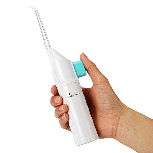 Portable Dental Water Flosser for Teeth for Children & Adults, Manual Travel Liquid Jet Cordless Portable Air Technology Dental Oral Irrigator for Teeth Cleaning