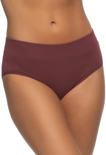 Image of Felina Womens 5 Pack Pima Cotton Wide Waistband Hipster