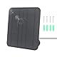 für Ring Solar Panel, 12 W Solar Panel Kamera Ladegerät für Ring für Kamera für Stick Up Cam Akku 2. und 3. Generation IP65 Wasserdicht Verstellbar Wandmontage (Black)
