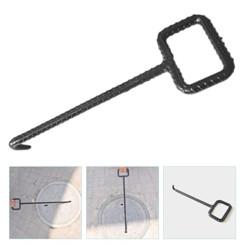 Outil robuste multifonction acier noir pour levage de plaque d'égout
