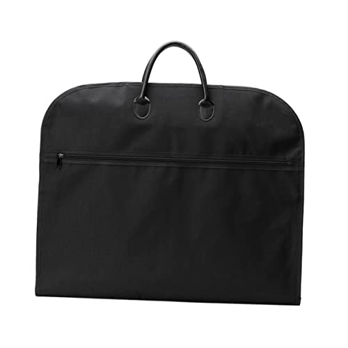 1pc Portable Suit Bag Folding Garment Storage Cover Hanging Travel Clothes Bag for Coats Tuxedos Jackets for Business Trips and Closets Black