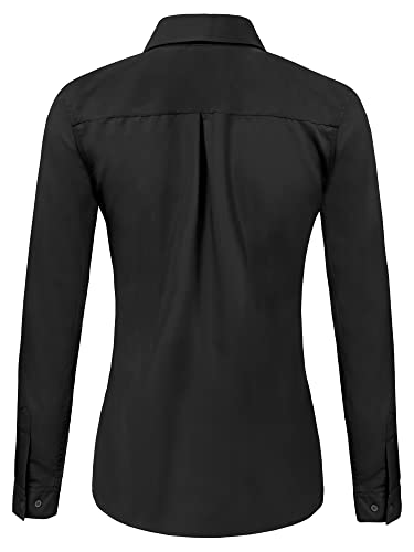 Ruisin Super Soft Wrinkle Free Button Down Shirts for Women Solid Long Sleeve Striped Formal Work Dress Blouses Tops3