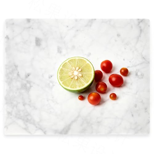 PracFit Italian Carrara White Marble Cutting Board for...