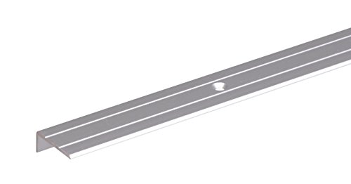 Alberts 490300 Perfil de protección para borde de escalón | Perforado | Aluminio, anodizado plateado | 1000 x 24,5 x 20 mm