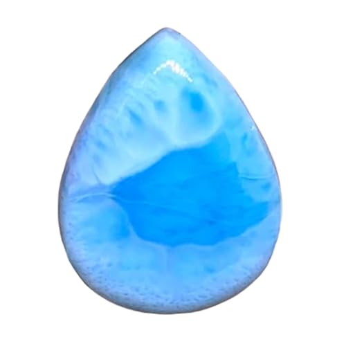 Larimar naturel en forme de poire pour donner une âme unique à vos bijoux faits main