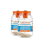 ARDAP Fliegenfalle Außen 2er Pack - Biologische Fliegenfalle Außen - Natürlicher Anti Fliegen Lockstoff mit Langzeitwirkung – Fliegen Fallen Für Garten, Landwirtschaft (PT19)