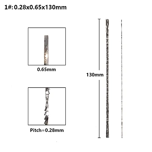 Aurorad 144pcs 130mm Spiral Scroll Saw Blades Set For Cutting Jewelry Metal And Stone Wire Saw Blade For Wood Hand Craft Tools (Size : 144pcs NO 1)